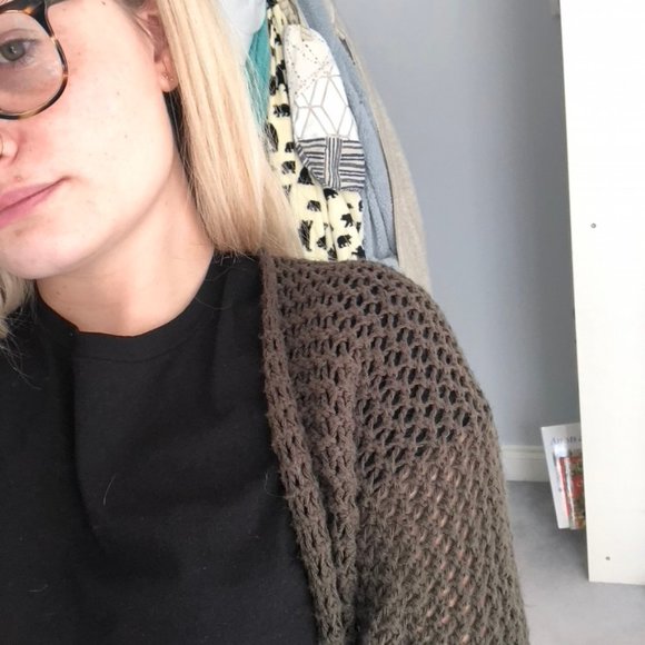 AE Don't Ask Why Knit Cardigan (Olive) - Picture 9 of 9